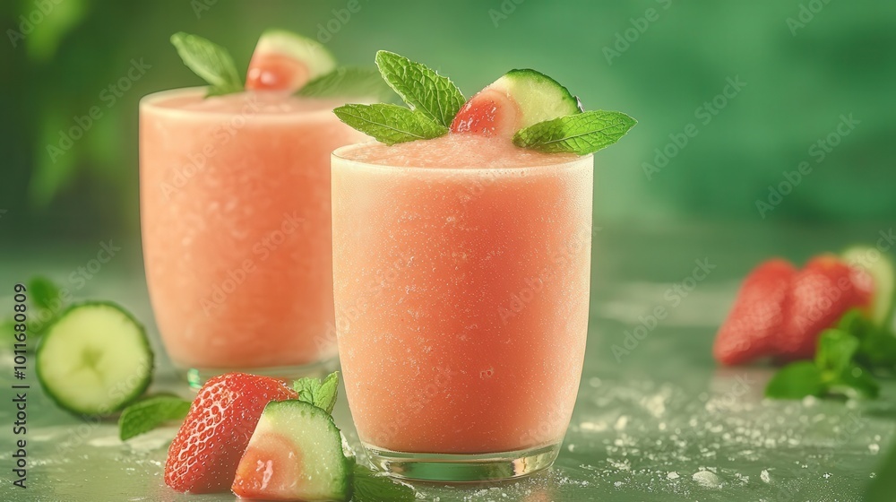 Refreshing strawberry cucumber smoothie Refreshing strawberry cucumber smoothie