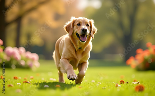 golden retriever in the park