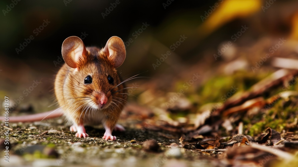 Mouse in a natural environment with vibrant colors. backgrounds of amazing animals in their natural habitat Mouse in a natural environment with vibrant colors. backgrounds of amazing animals in their natural habitat