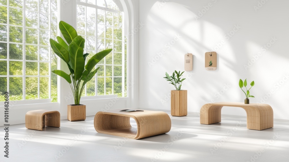 Modern Minimalist Furniture in Bright Interior Space Modern Minimalist Furniture in Bright Interior Space