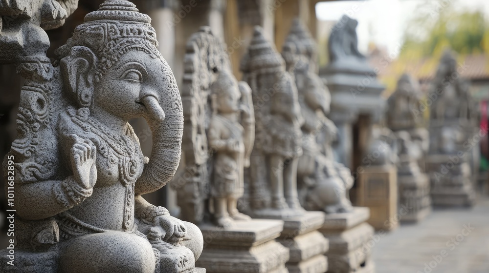 Detailed stone sculptures from India, no people, with ample room for captions or text. Detailed stone sculptures from India, no people, with ample room for captions or text.