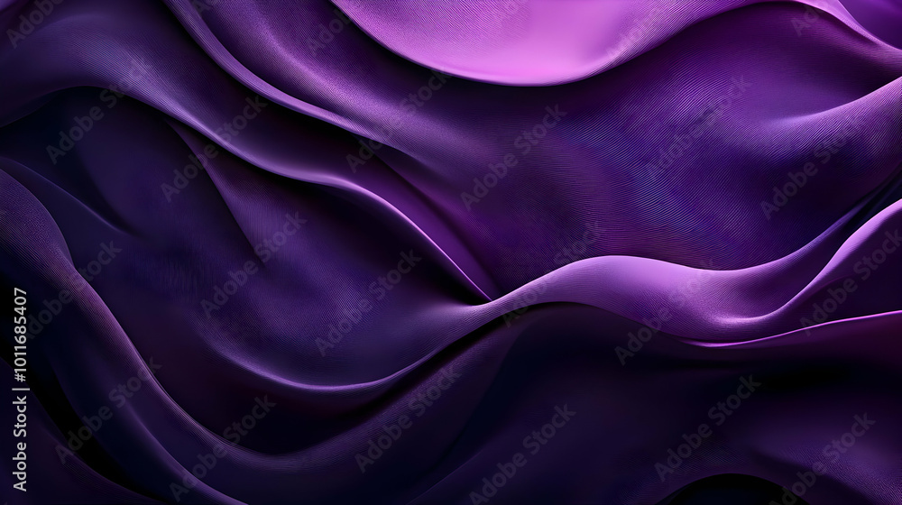 Fototapeta premium Abstract Purple 3D Wavy Background