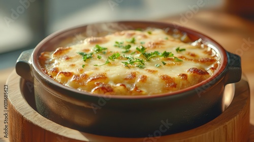 Baked pasta dish with cheese