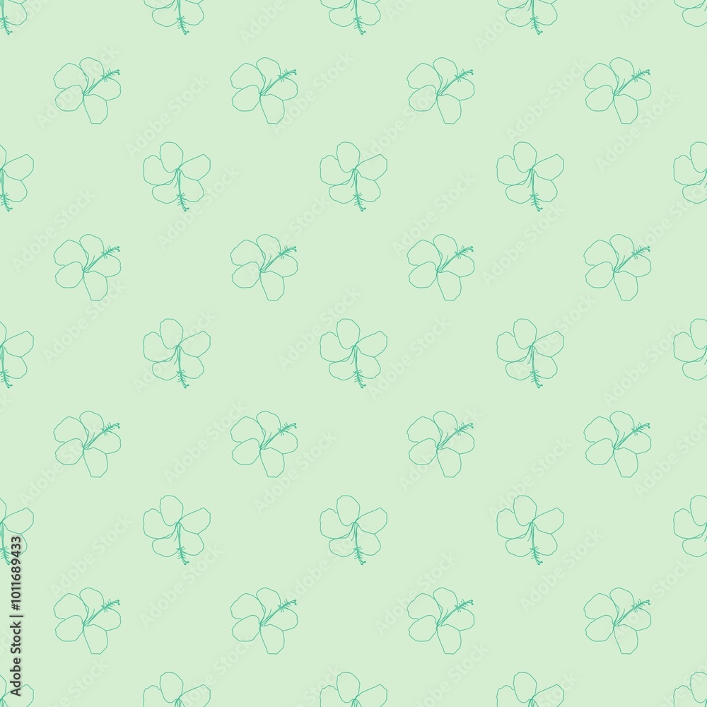 seamless pattern with hibiscus flower seamless pattern with hibiscus flower