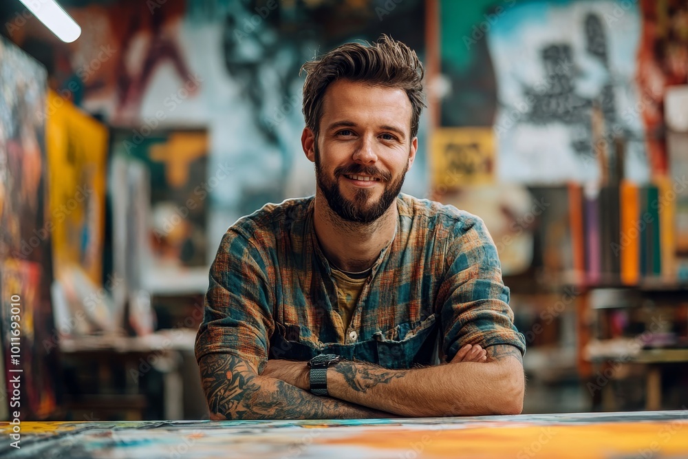 Graphic Designer Artist Working, Generative AI Graphic Designer Artist Working, Generative AI