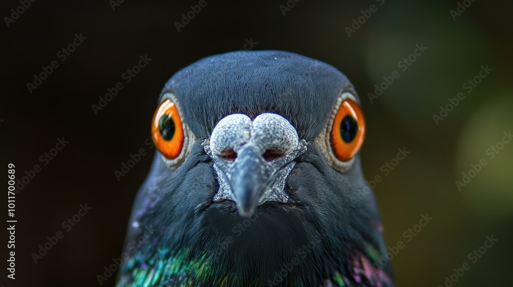 Close-up Portrait of a Pigeon Close-up Portrait of a Pigeon