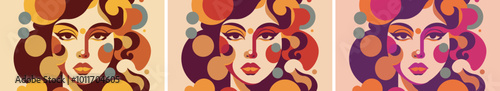 Abstract art with overlapping circles in warm tones, featuring a blurred central square, perfect for modern designs.