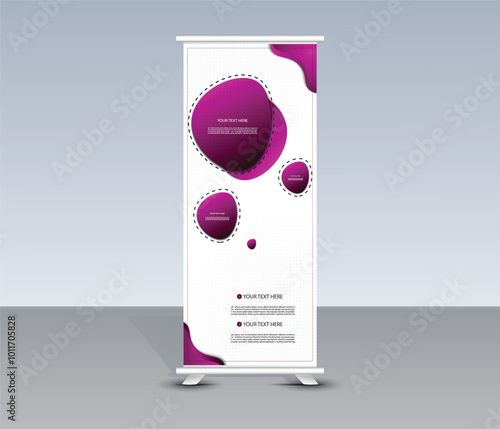 Modern roll up banner template design, pull up design, modern x-banner design