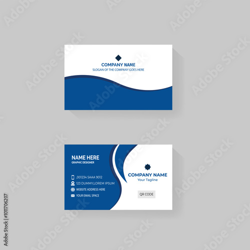 Modern creative professional business card template design.