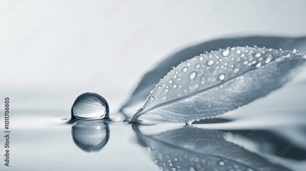 Water Droplets on a Leaf - Nature Photography Water Droplets on a Leaf - Nature Photography