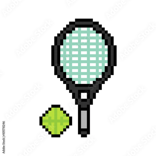 tennis racket ball pixel art