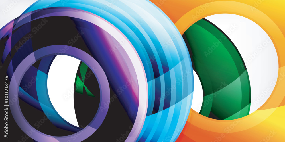 Bright colorful circles with light effects. Abstract background Bright colorful circles with light effects. Abstract background