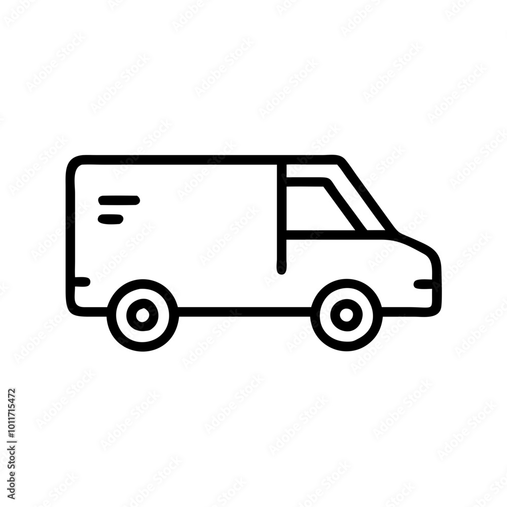 Fototapeta premium delivery van icon with Transparent Background Clipart