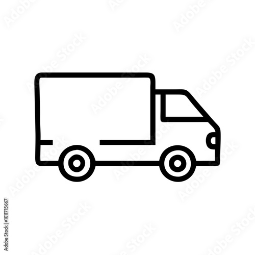 delivery van icon with Transparent Background Clipart
