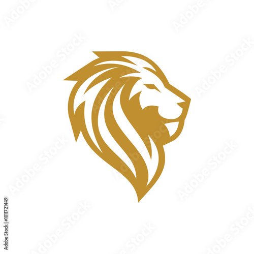 Royal king lion logo vector photo