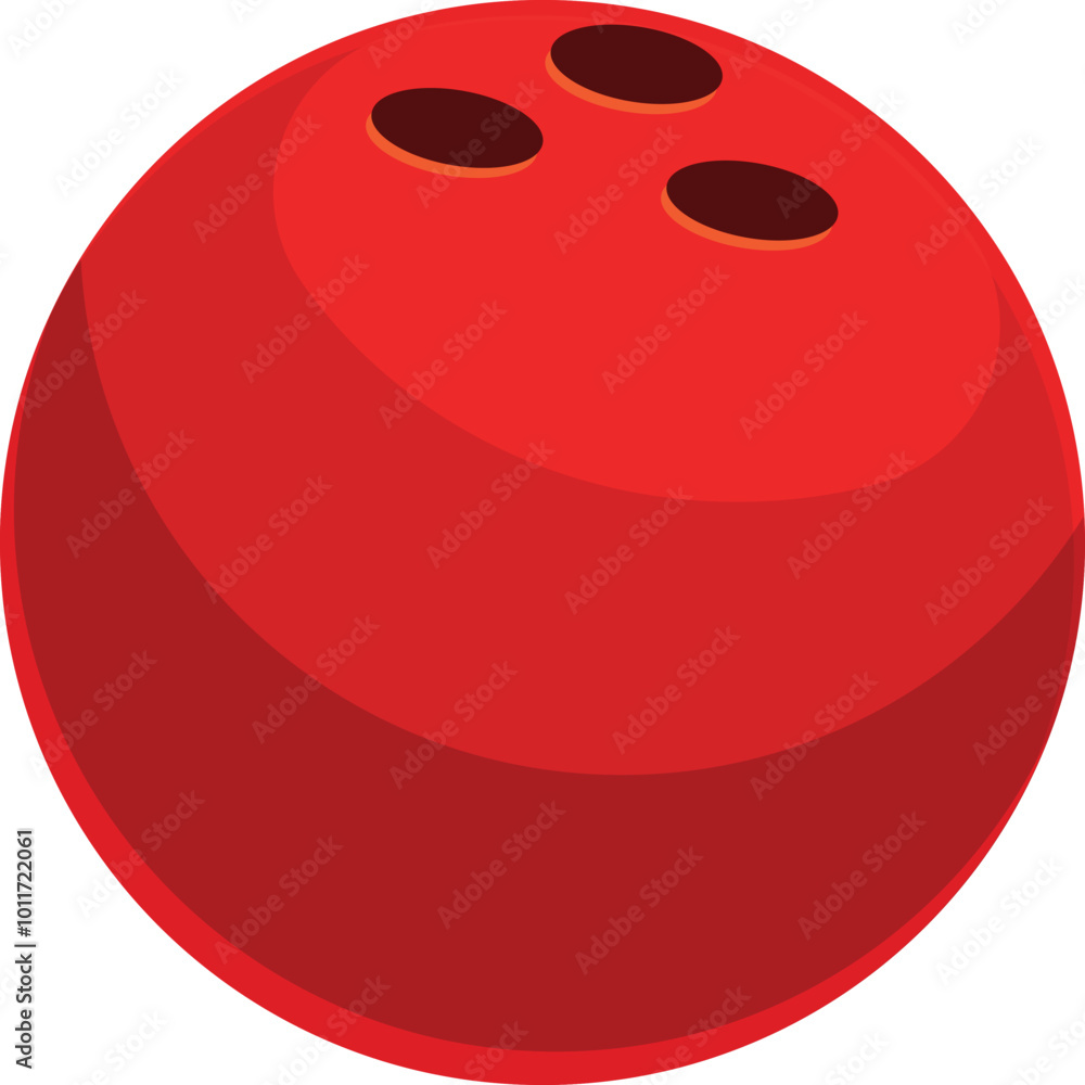 Classic red bowling ball rolling down the lane, aiming for a strike Classic red bowling ball rolling down the lane, aiming for a strike