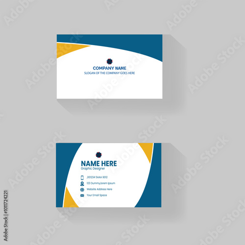 Business Card Design, Professional Minimalist Business Card Template.
