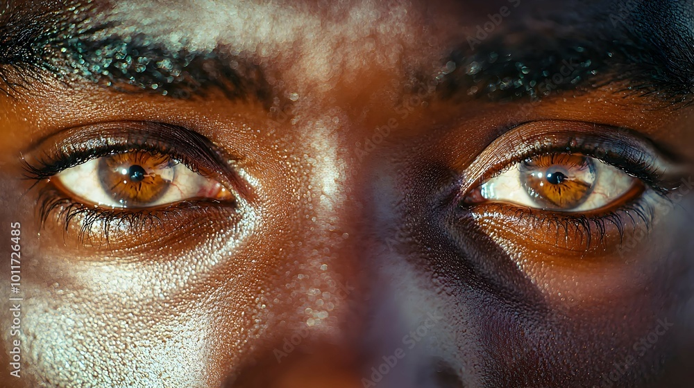 Determined Eyes Reflecting Mental Strength Determined Eyes Reflecting Mental Strength