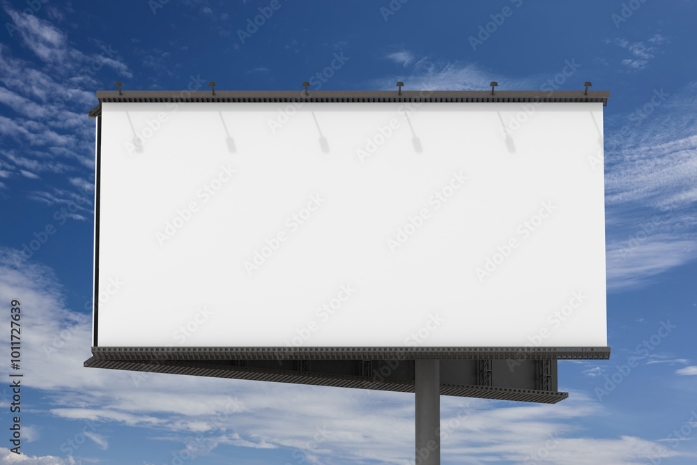 Mockup of a outdoor billboard against the sky Mockup of a outdoor billboard against the sky