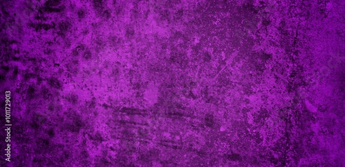 long background of purple color cracked wall, Old black purple painted metal wall Cracked paint texture Dark magenta background with paint drips Baner with a toned rough texture