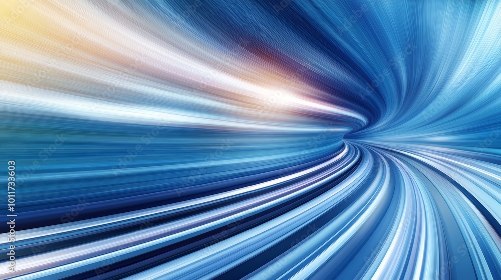 Abstract Blue and White Swirling Tunnel Background Abstract Blue and White Swirling Tunnel Background