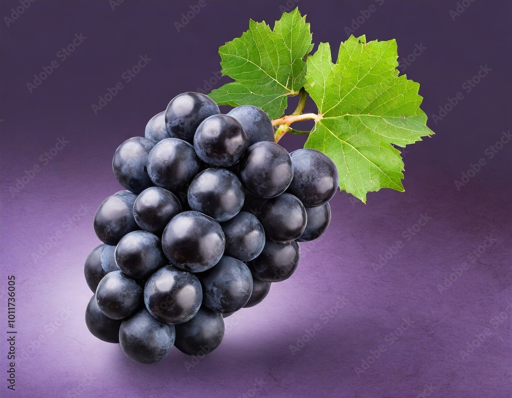 Black Wine grape isolated on purple background Black Wine grape isolated on purple background