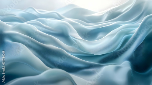 Abstract Blue Fabric Wave Background Illustration