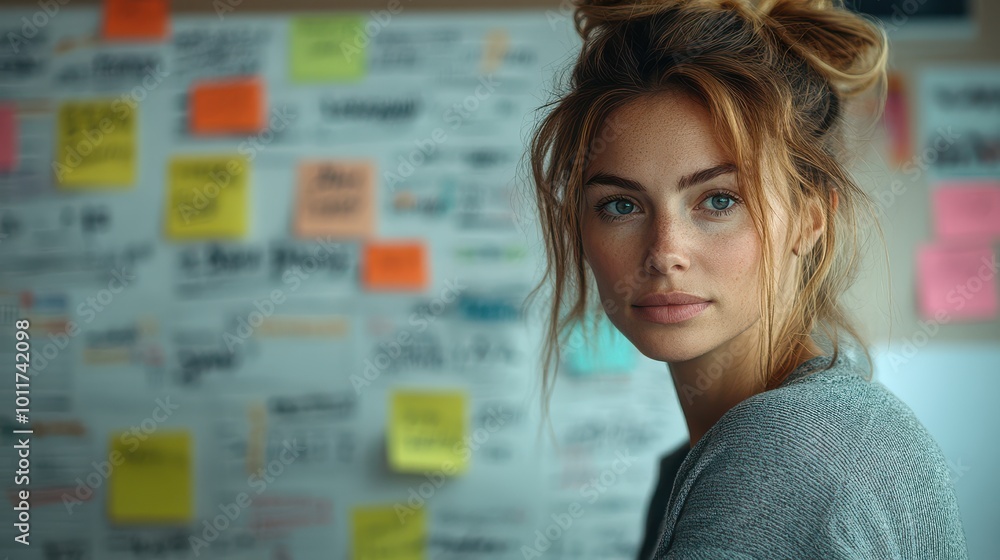 Casual Portrait of a Young Woman in Creative Workspace Casual Portrait of a Young Woman in Creative Workspace
