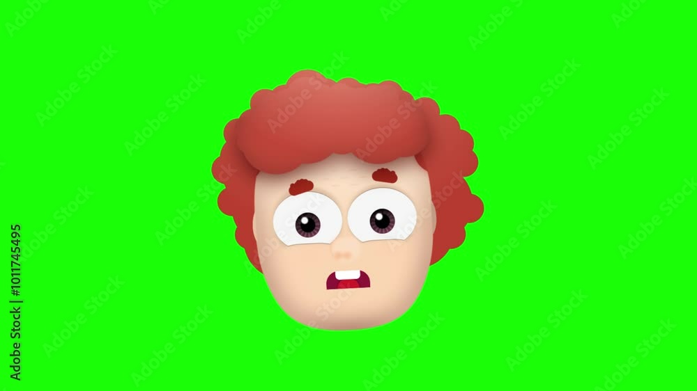 Animated colorful funny boy face emoji background Animated colorful funny boy face emoji background
