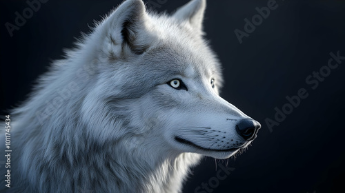 White Wolf Portrait - A Detailed Look at a Majestic Creature