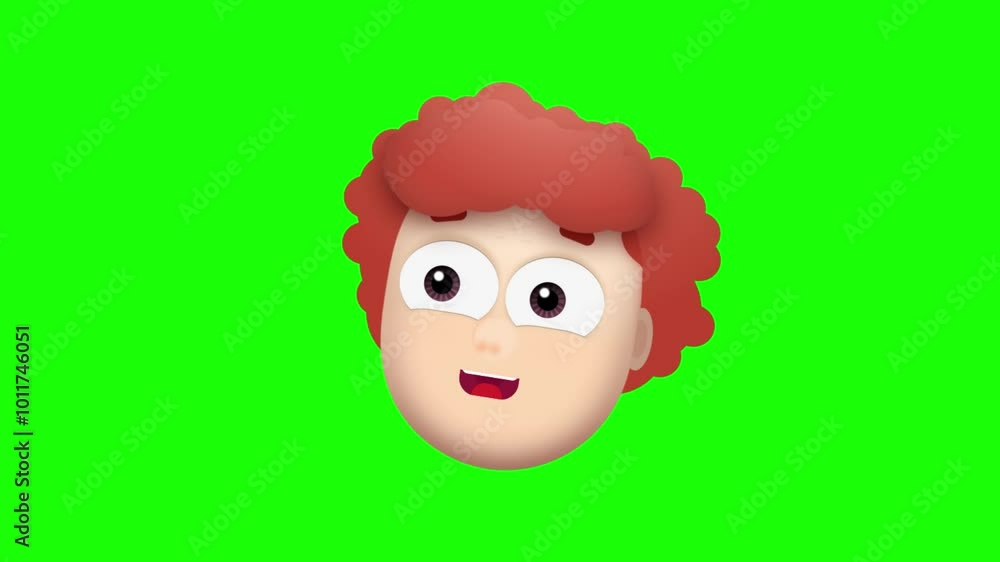 Animated colorful funny boy face emoji background Animated colorful funny boy face emoji background