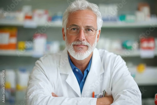 Experienced Pharmacist at the Medication Counter