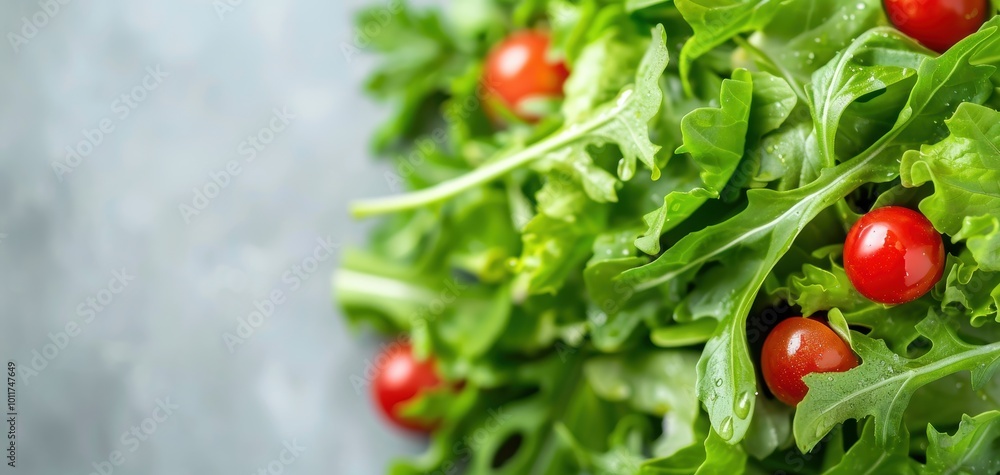 Fresh arugula salad with ripe cherry tomatoes, perfect for healthy meals and vibrant dishes. Fresh arugula salad with ripe cherry tomatoes, perfect for healthy meals and vibrant dishes.