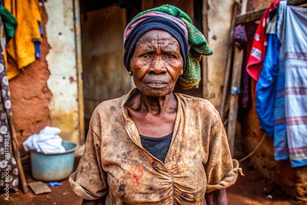 very poor African woman very poor African woman