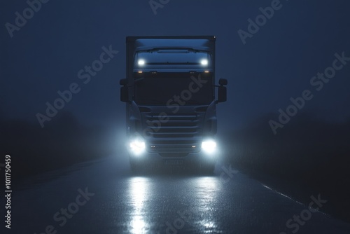 Wallpaper Mural Sleek Modern Truck in Dark Atmosphere Torontodigital.ca