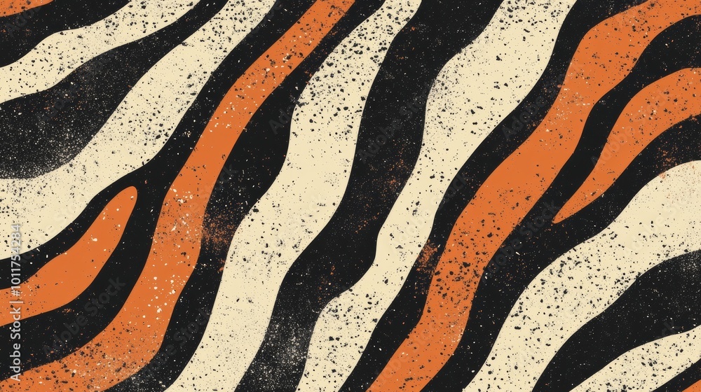 Tiger skin print as a stylish background for design projects. Tiger skin print as a stylish background for design projects.