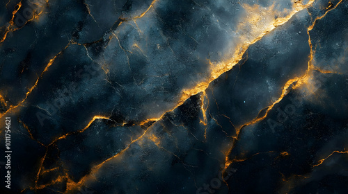 Abstract Black and Gold Marble Texture Background