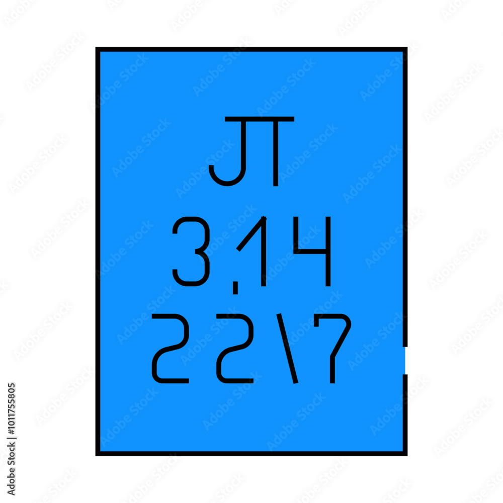 pi numbers line icon vector. pi numbers sign. isolated symbol illustration pi numbers line icon vector. pi numbers sign. isolated symbol illustration