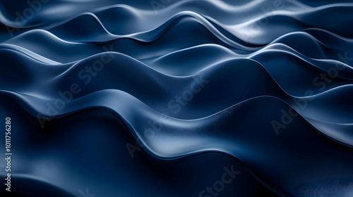 Abstract Blue Waves 3D Background