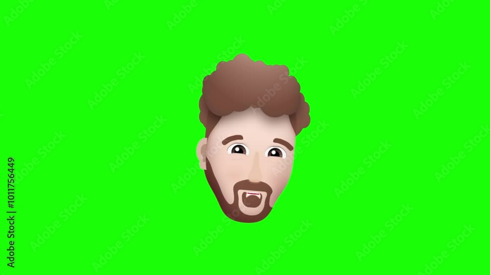 Animated colorful funny man face emoji background Animated colorful funny man face emoji background