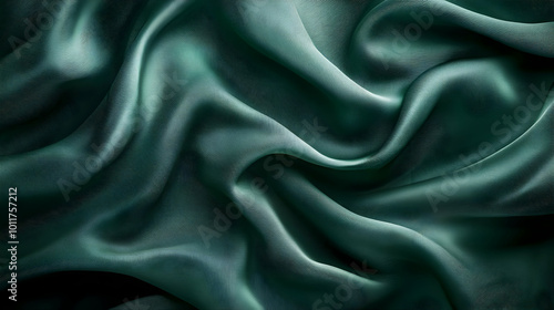 Abstract Green Fabric Background