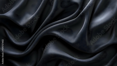 Dark Gray Fabric Draped Abstract Background