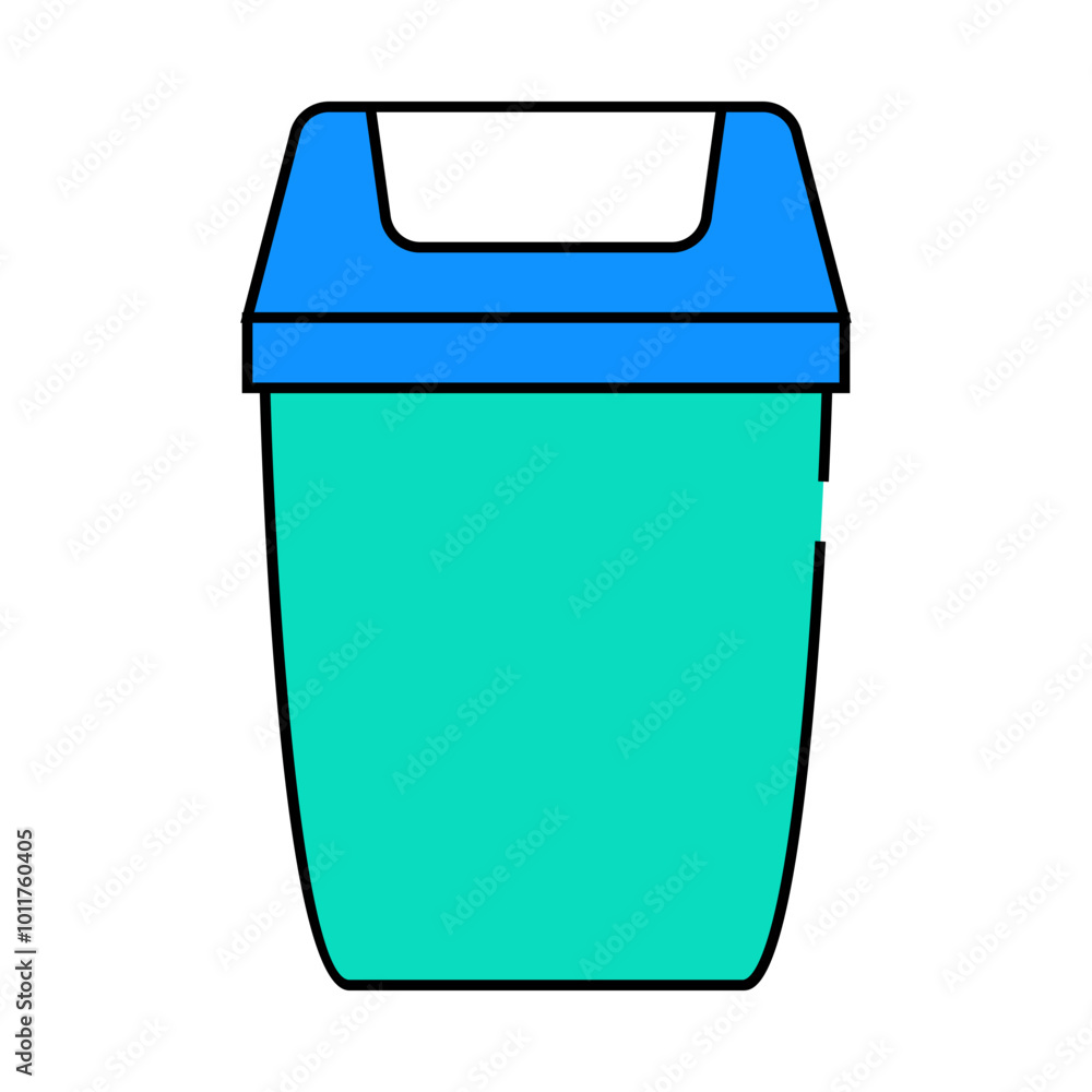 rubbish bin line icon vector. rubbish bin sign. isolated symbol illustration rubbish bin line icon vector. rubbish bin sign. isolated symbol illustration