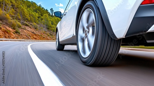 Dynamic Car Motion on Curvy Scenic Road