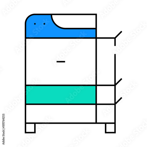 copy machine equipment line icon vector. copy machine equipment sign. isolated symbol illustration
