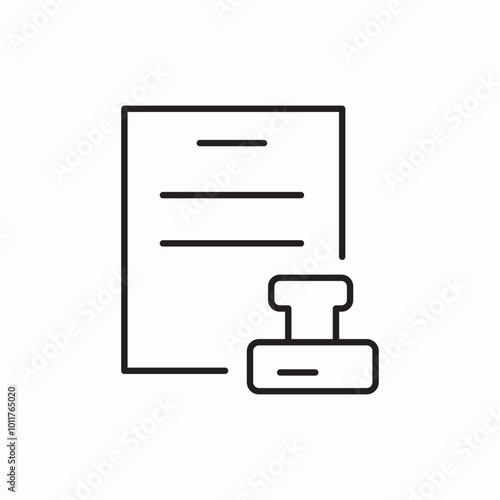 document stamp icon sign vector