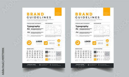 Brand Guidelines Template layout design with Small Business Guide line concept
