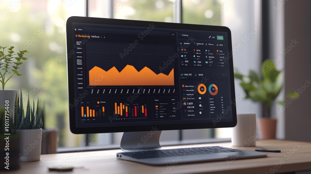 KPI Business Data Dashboard Analytics, Generative AI KPI Business Data Dashboard Analytics, Generative AI