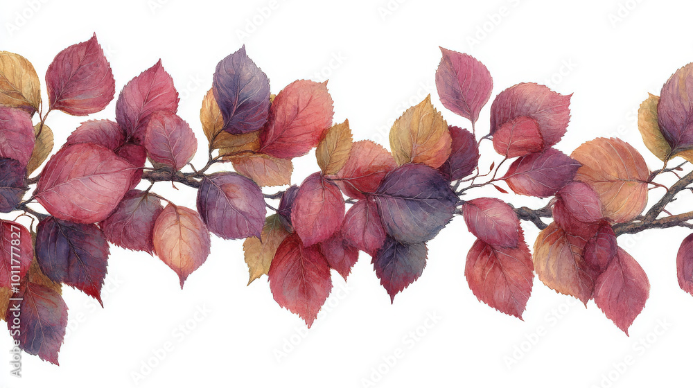 Autumn leaves in shades of red, purple, and yellow. Autumn leaves in shades of red, purple, and yellow.