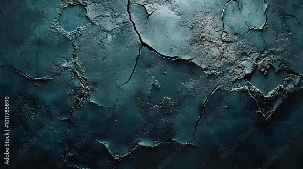 Dark Teal Cracked Texture Abstract Background Dark Teal Cracked Texture Abstract Background